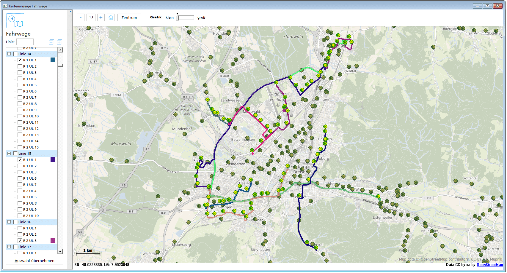 planB Fahrweganzeige