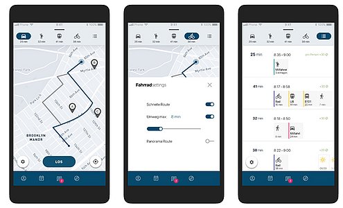 mytraQ Screenshots auf Handymockup