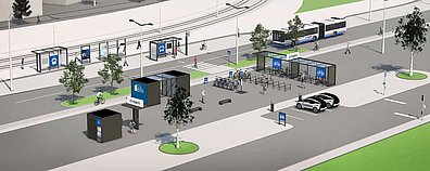 Eine Grafik zur MobilitySuite bei highQ