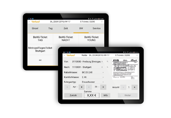 TicketApp e-Ticketing auf Screens